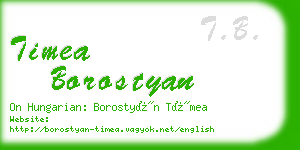 timea borostyan business card